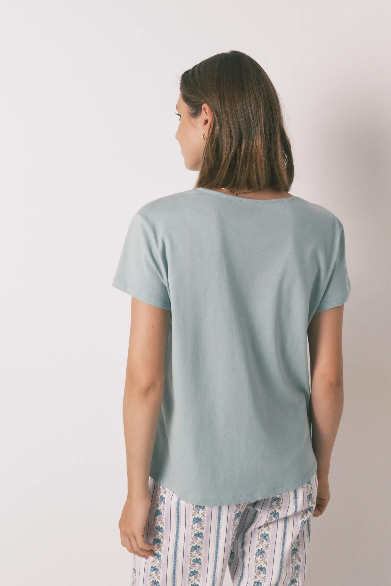 100% cotton green short sleeve T-shirt - Image 3