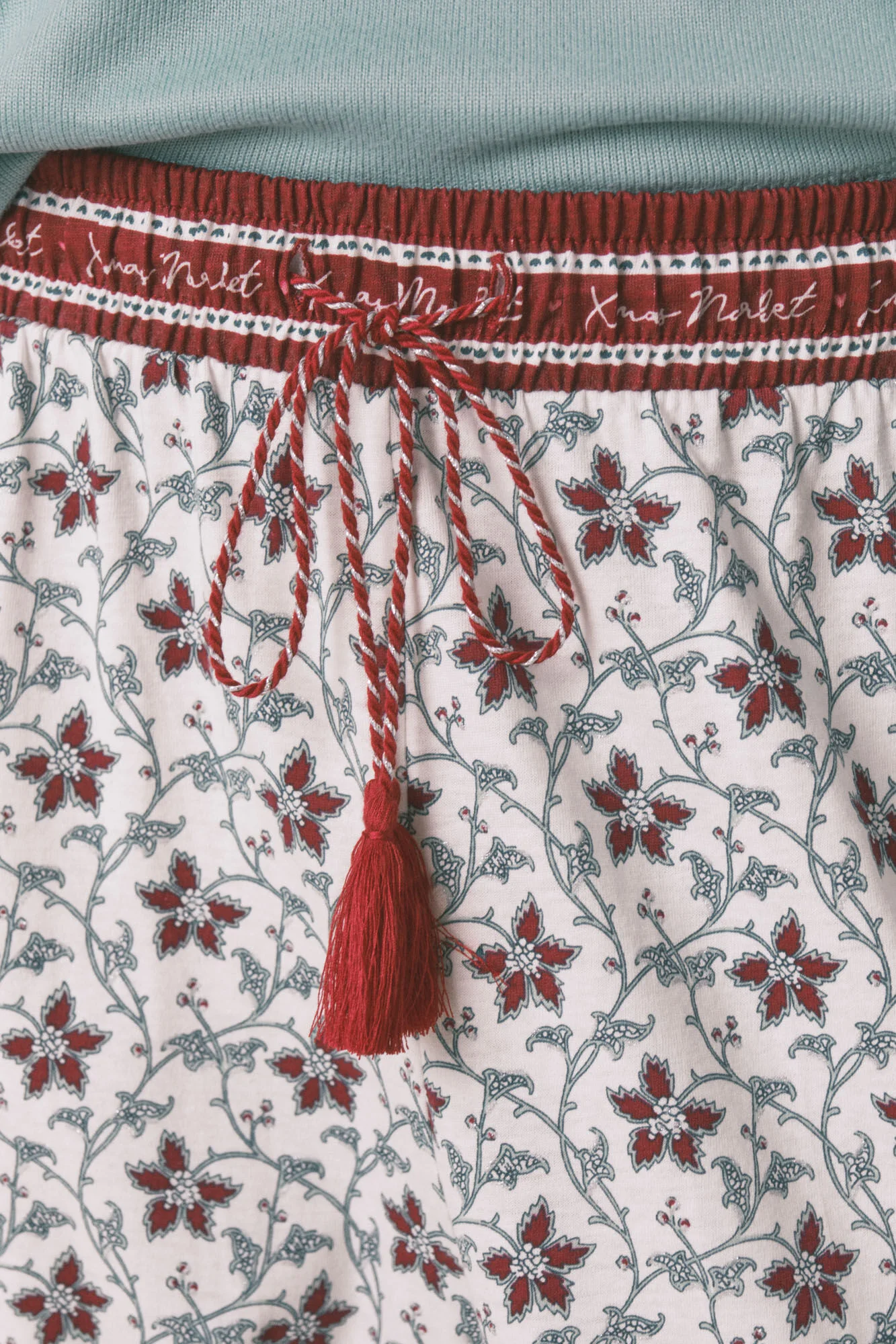 100% cotton long trouser with floral print - Image 3
