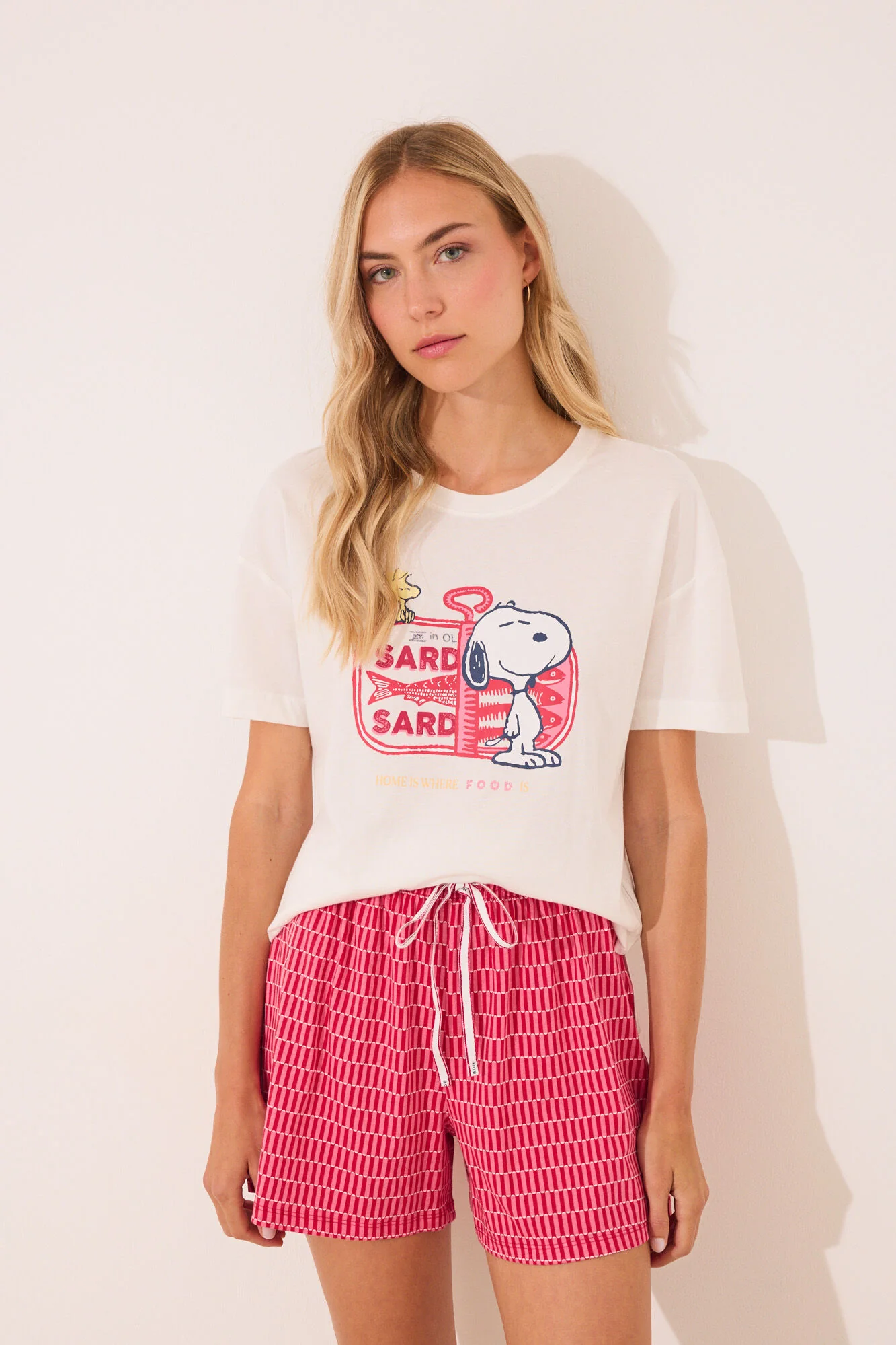 100% cotton Snoopy red short pyjamas - Image 5