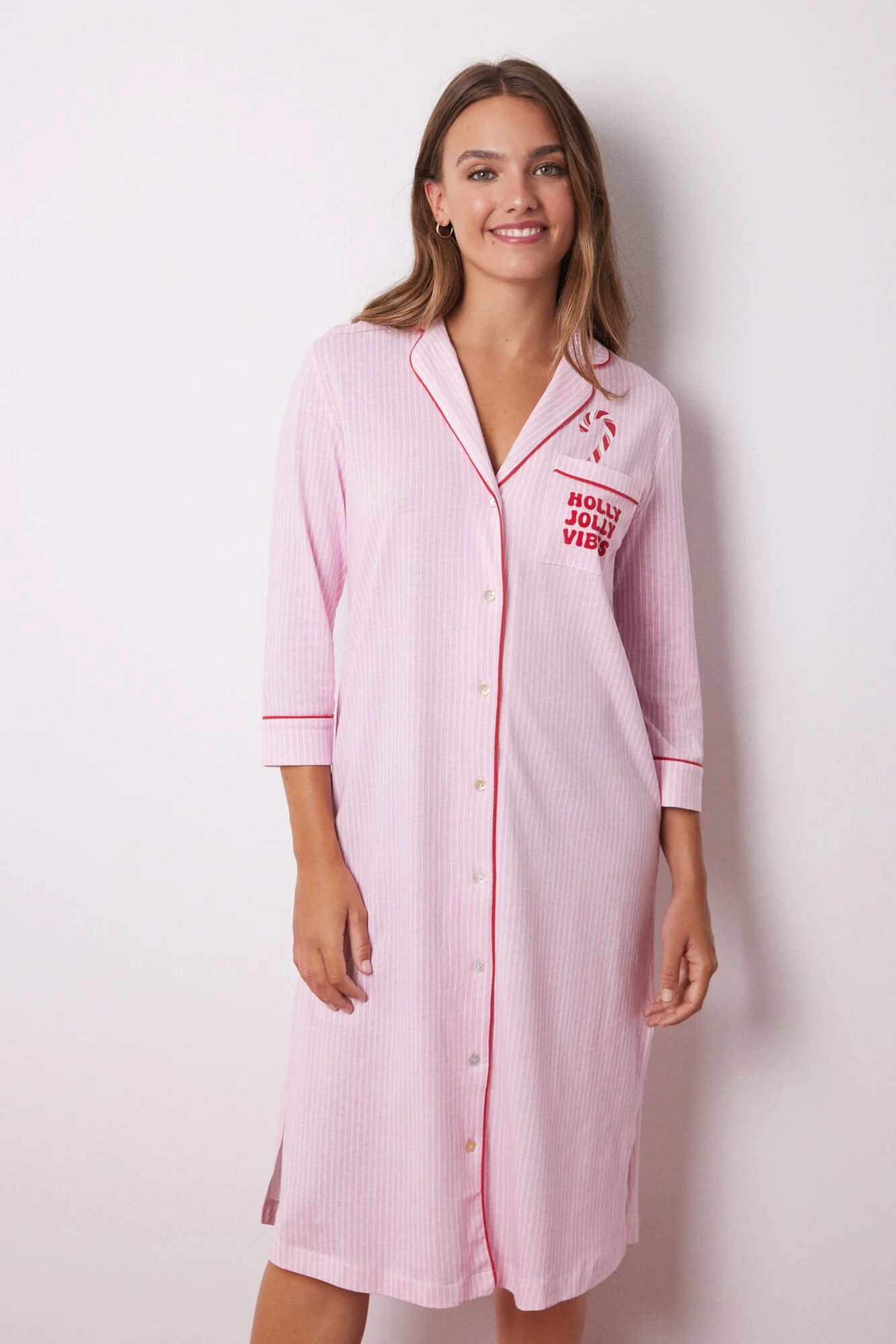 100% cotton striped nightgown - Image 2
