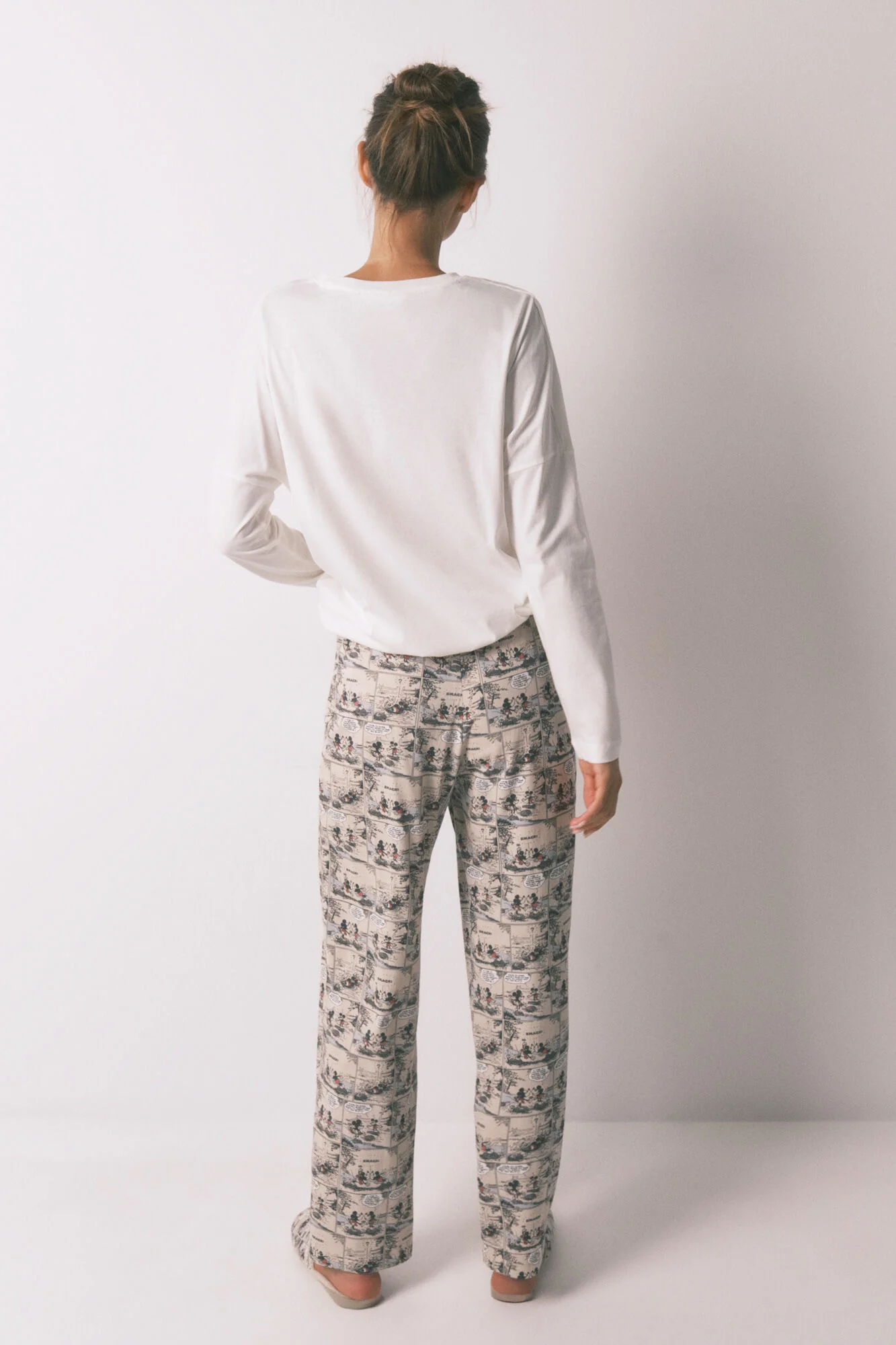 100% cotton white Mickey Mouse long pyjamas - Image 2