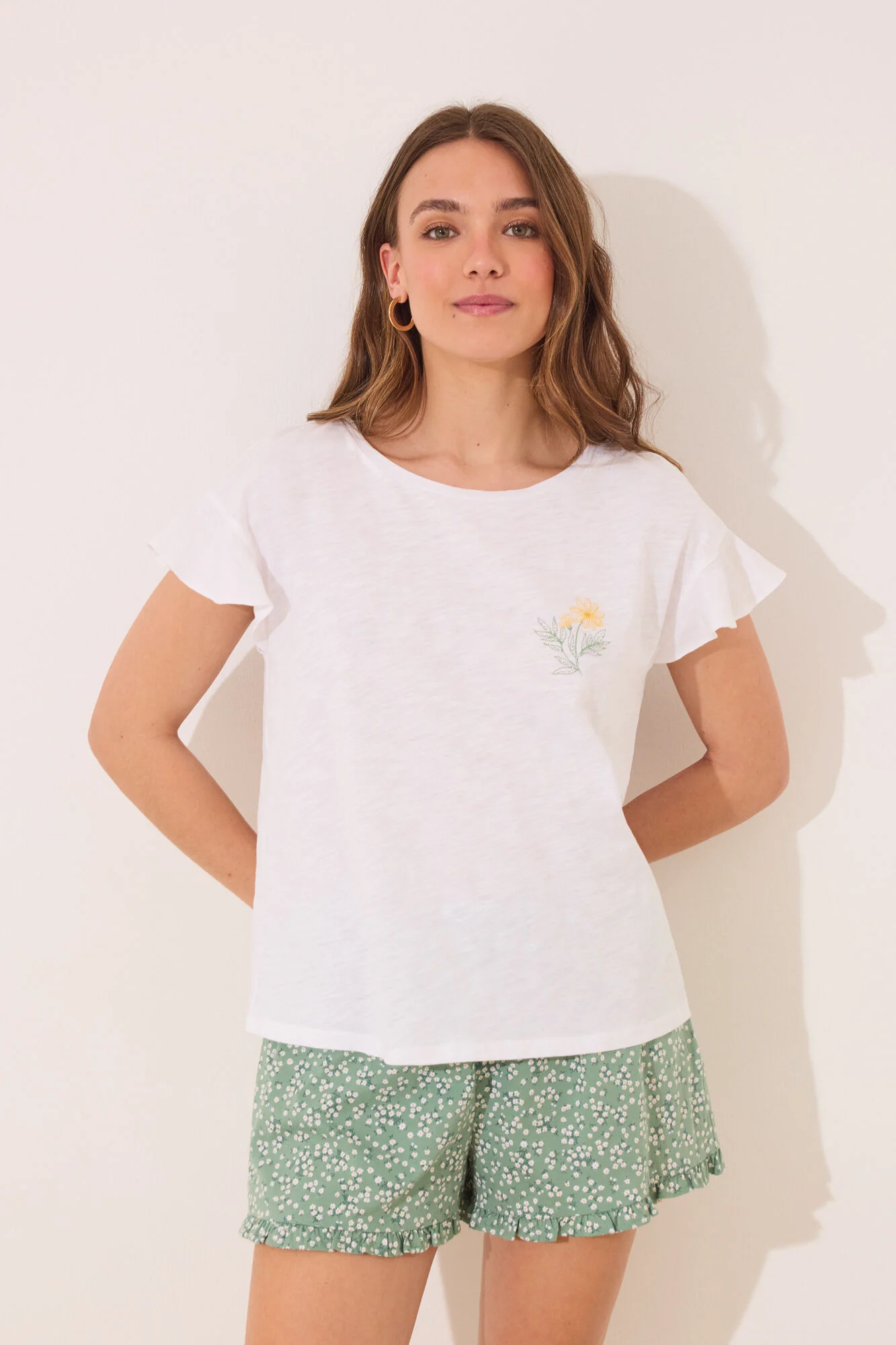 100% ivory cotton short pyjamas - Image 2