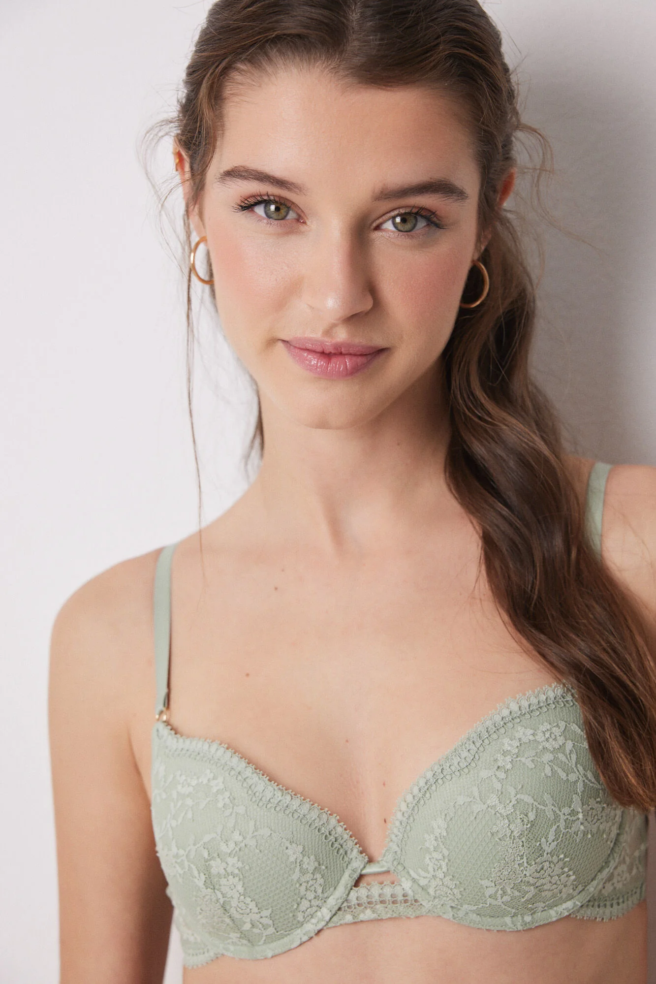 BEAUTIFUL classic bra green lace