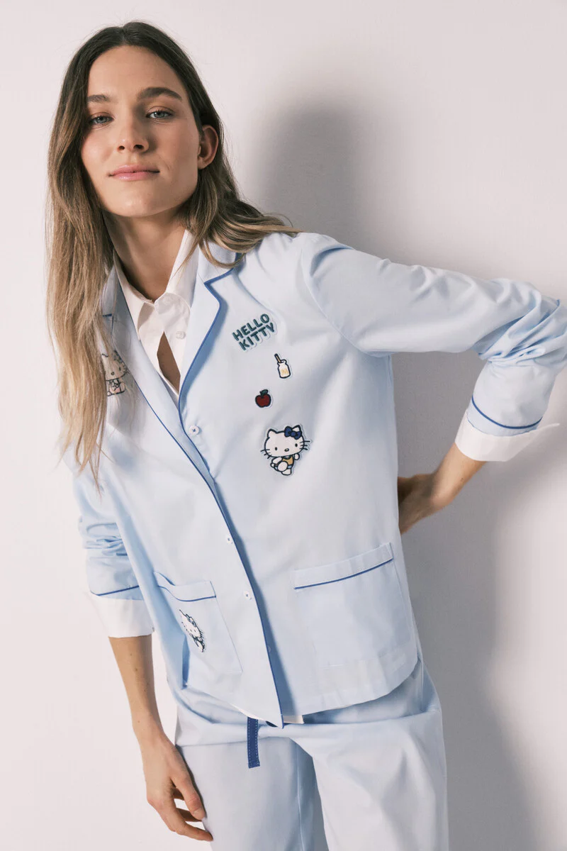 Blue cotton classic pyjamas HELLO KITTY - Image 2