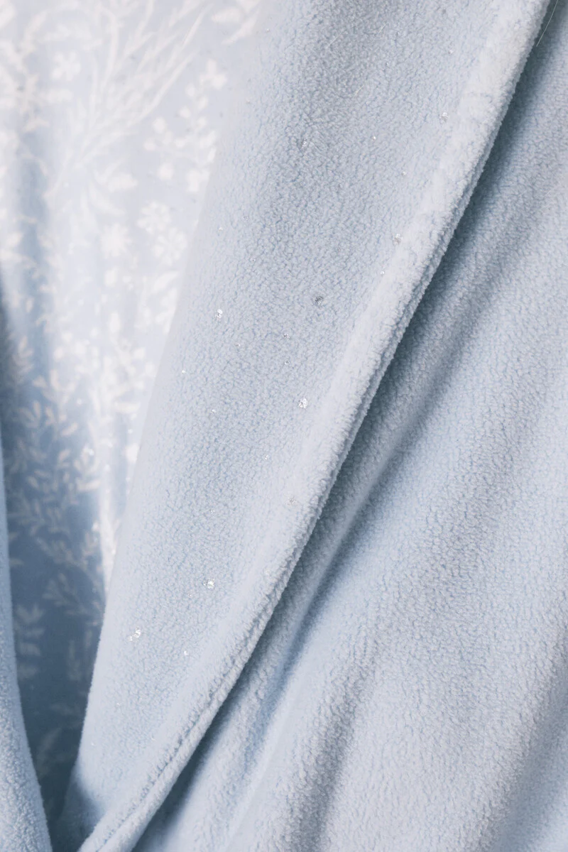 Blue glitter velvet midi robe - Image 4