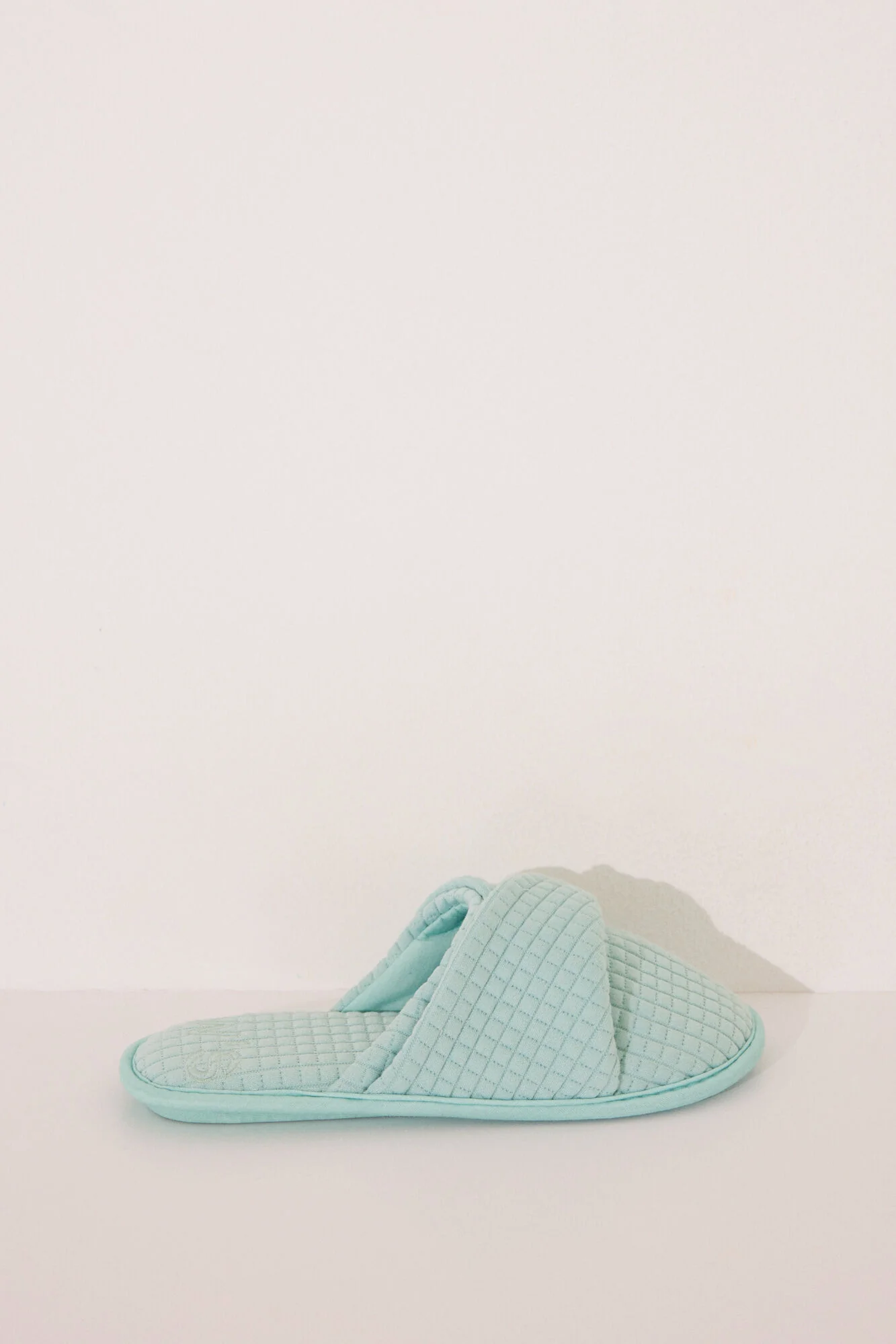Blue padded slippers
