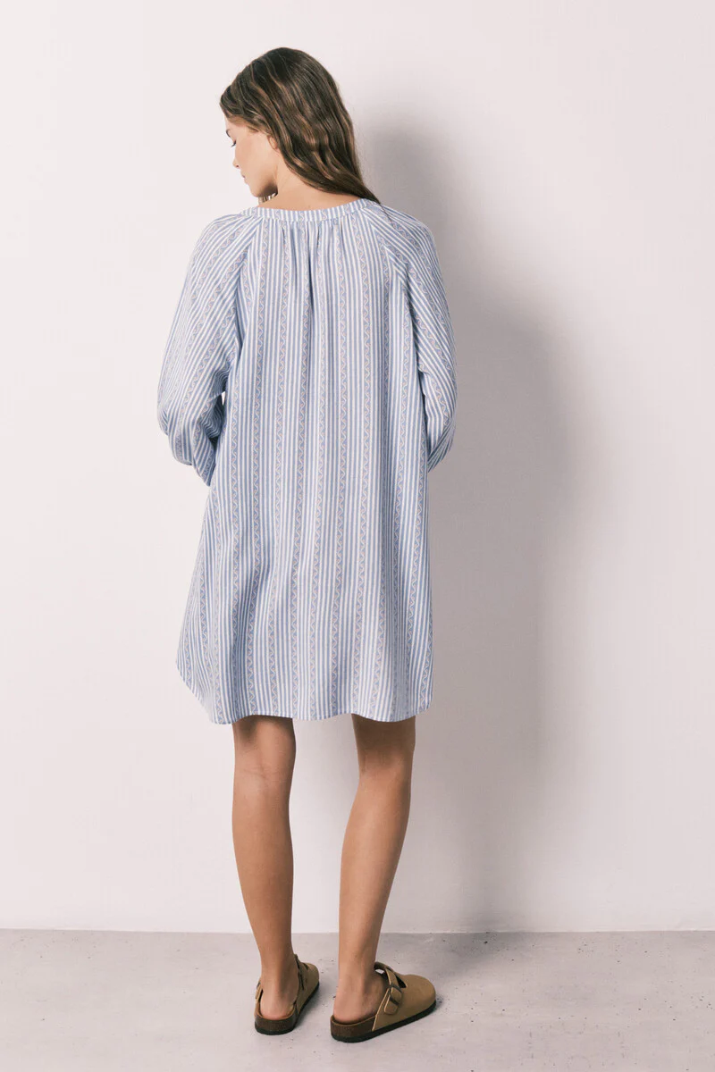 Blue striped viscose short camisole - Image 5