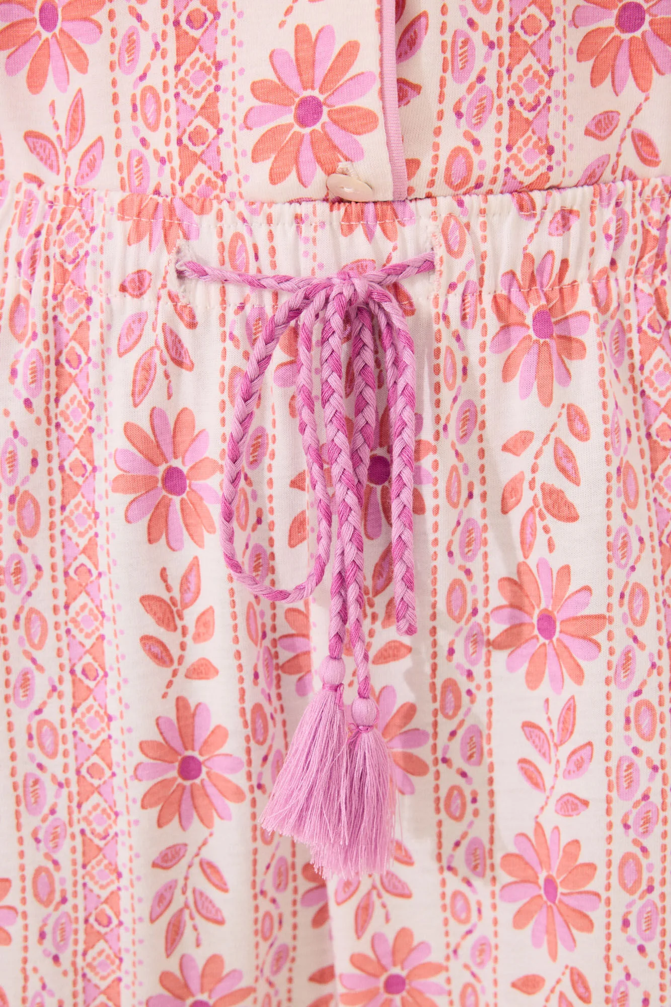 Capri classic pyjamas 100% cotton flowers - Image 5
