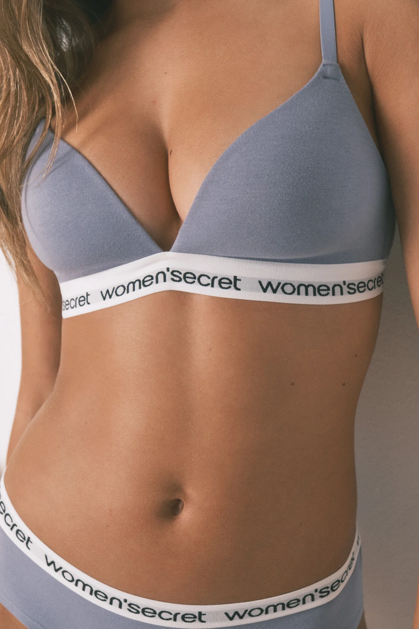 CHARMING blue cotton triangle bra - Image 2