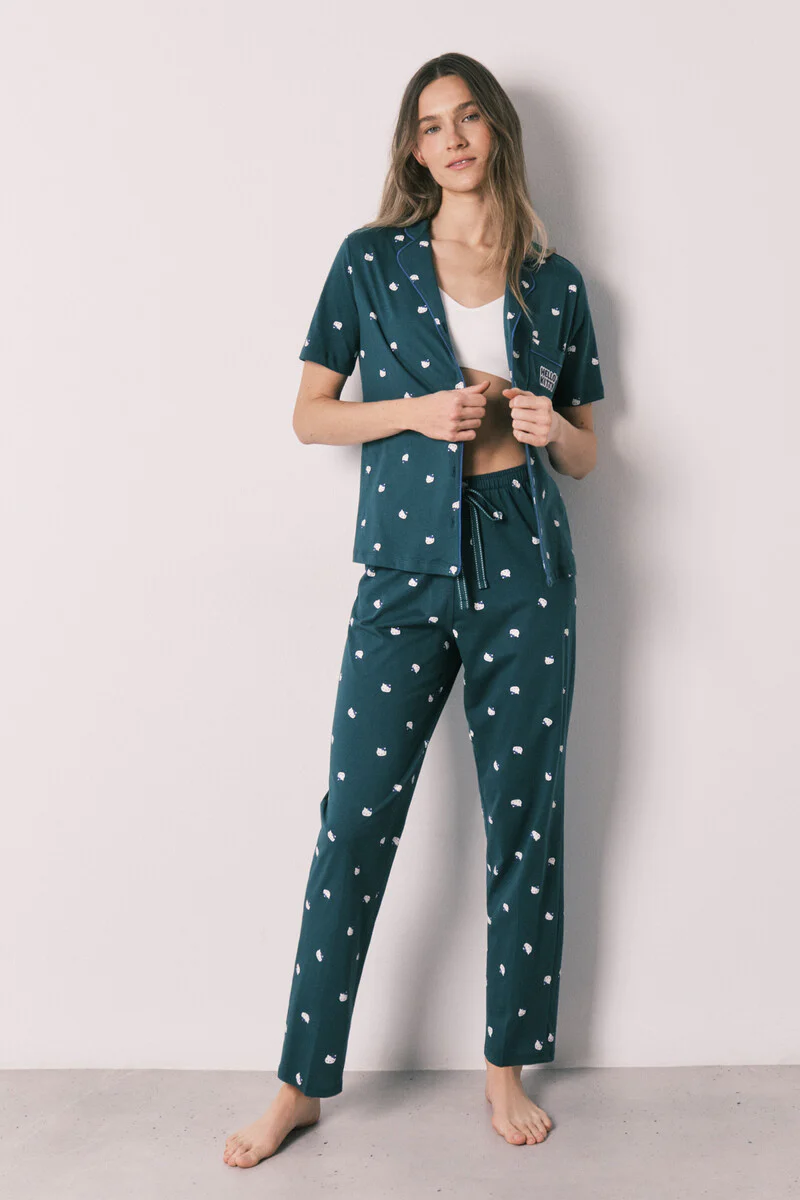 Cotton classic short sleeve pyjamas Hello Kitty - Image 2