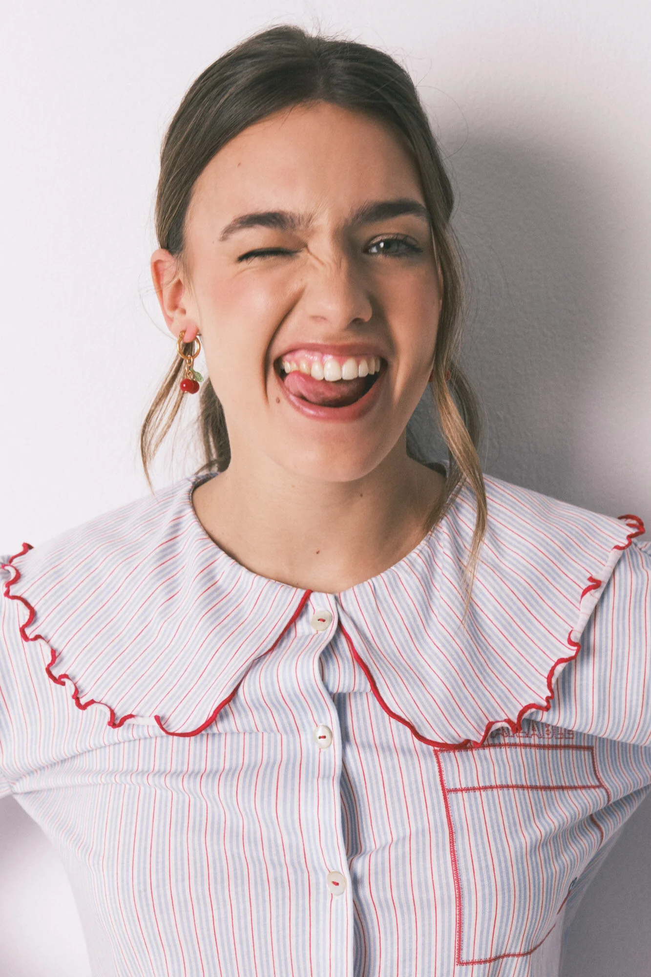 Cotton long Peter Pan collar pyjamas - Image 2