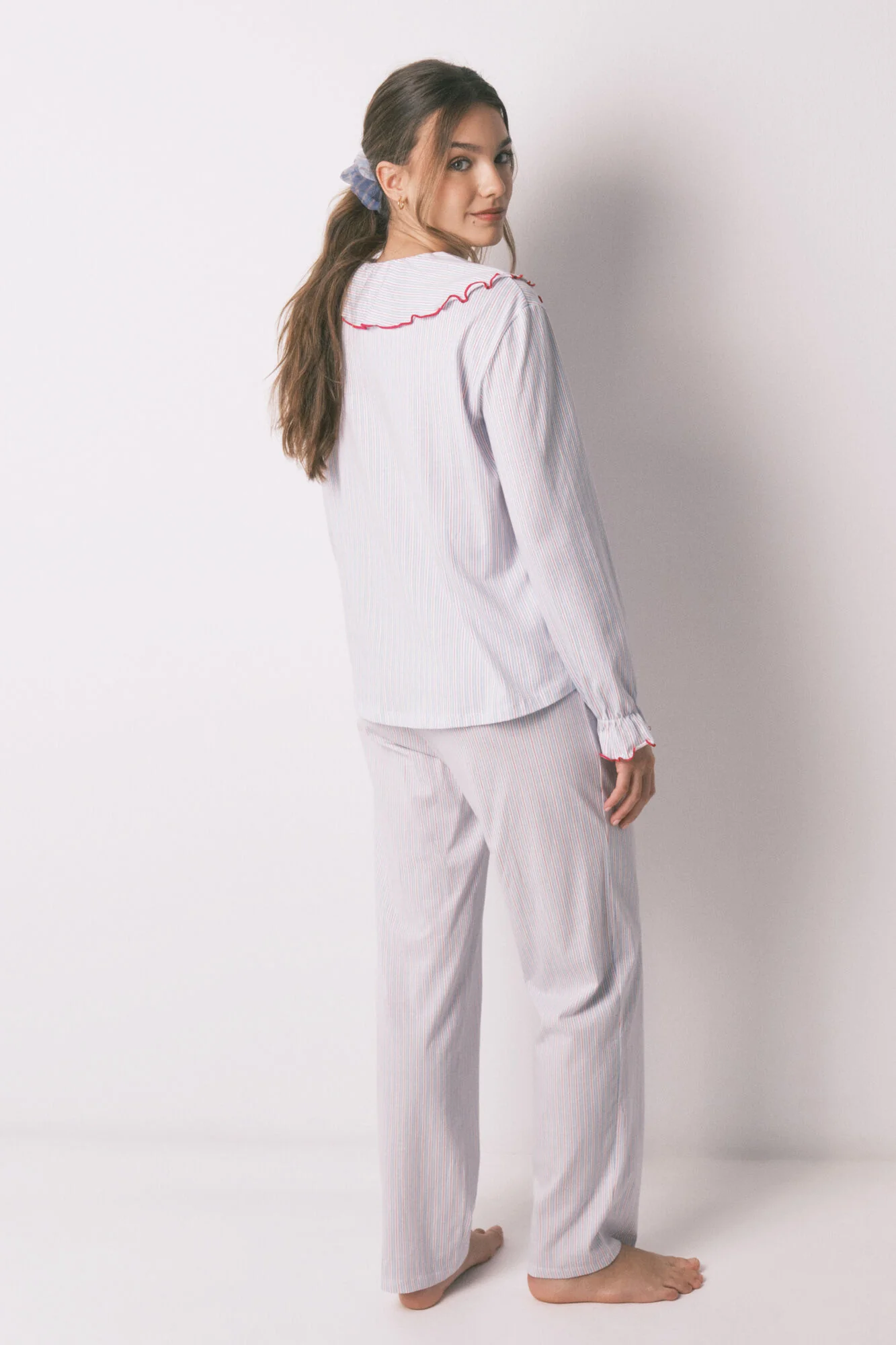 Cotton long Peter Pan collar pyjamas - Image 8