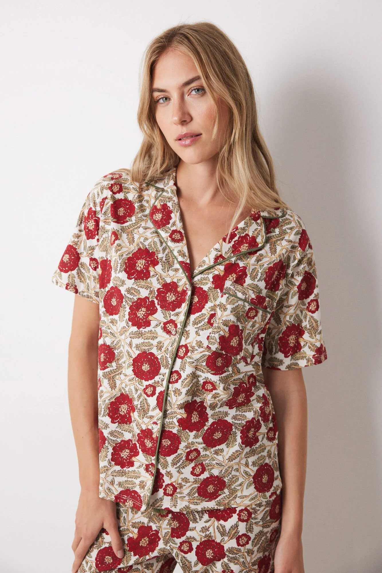 Floral 100% cotton classic pyjamas - Image 2