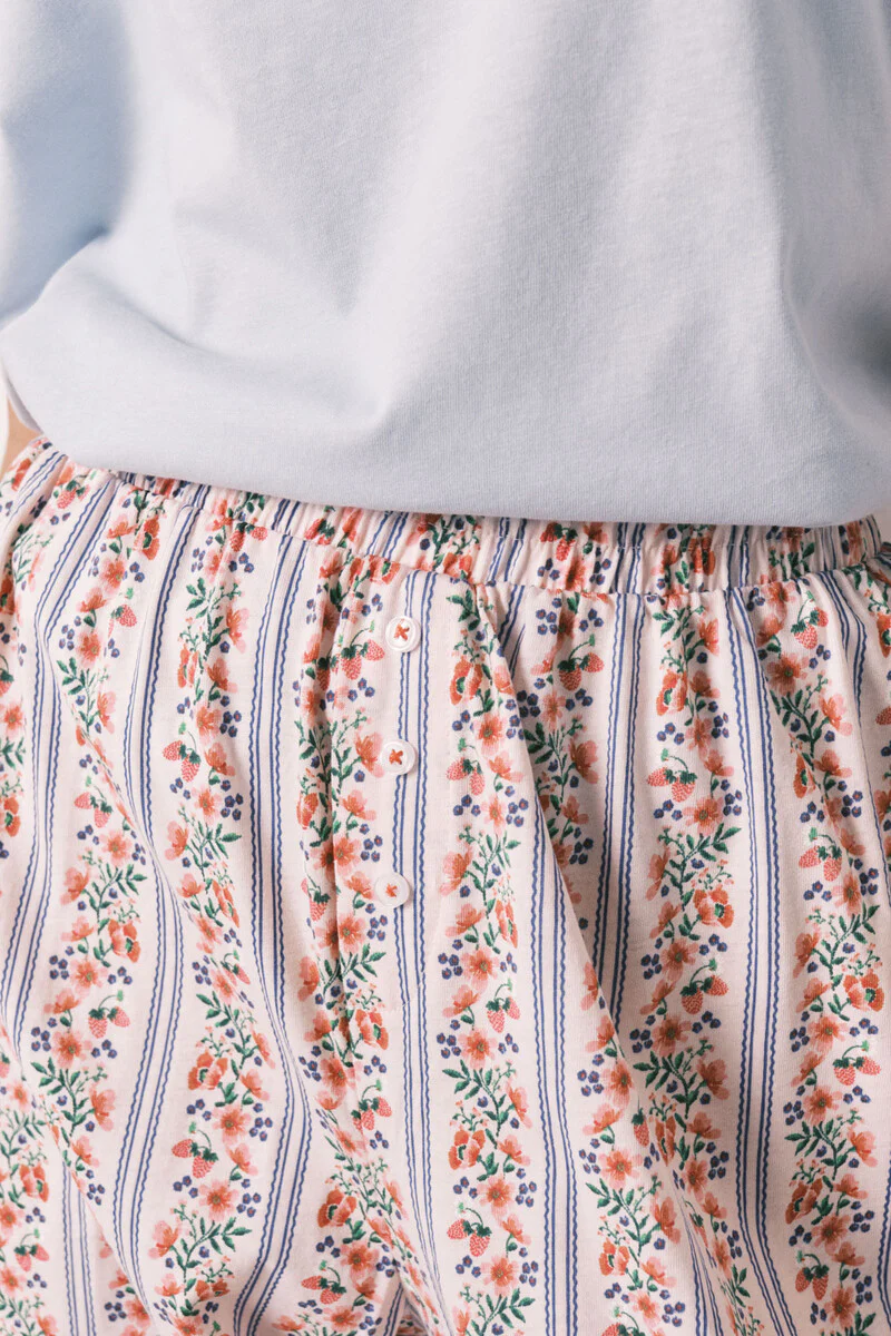 Floral print 100%cotton carrot trousers - Image 3