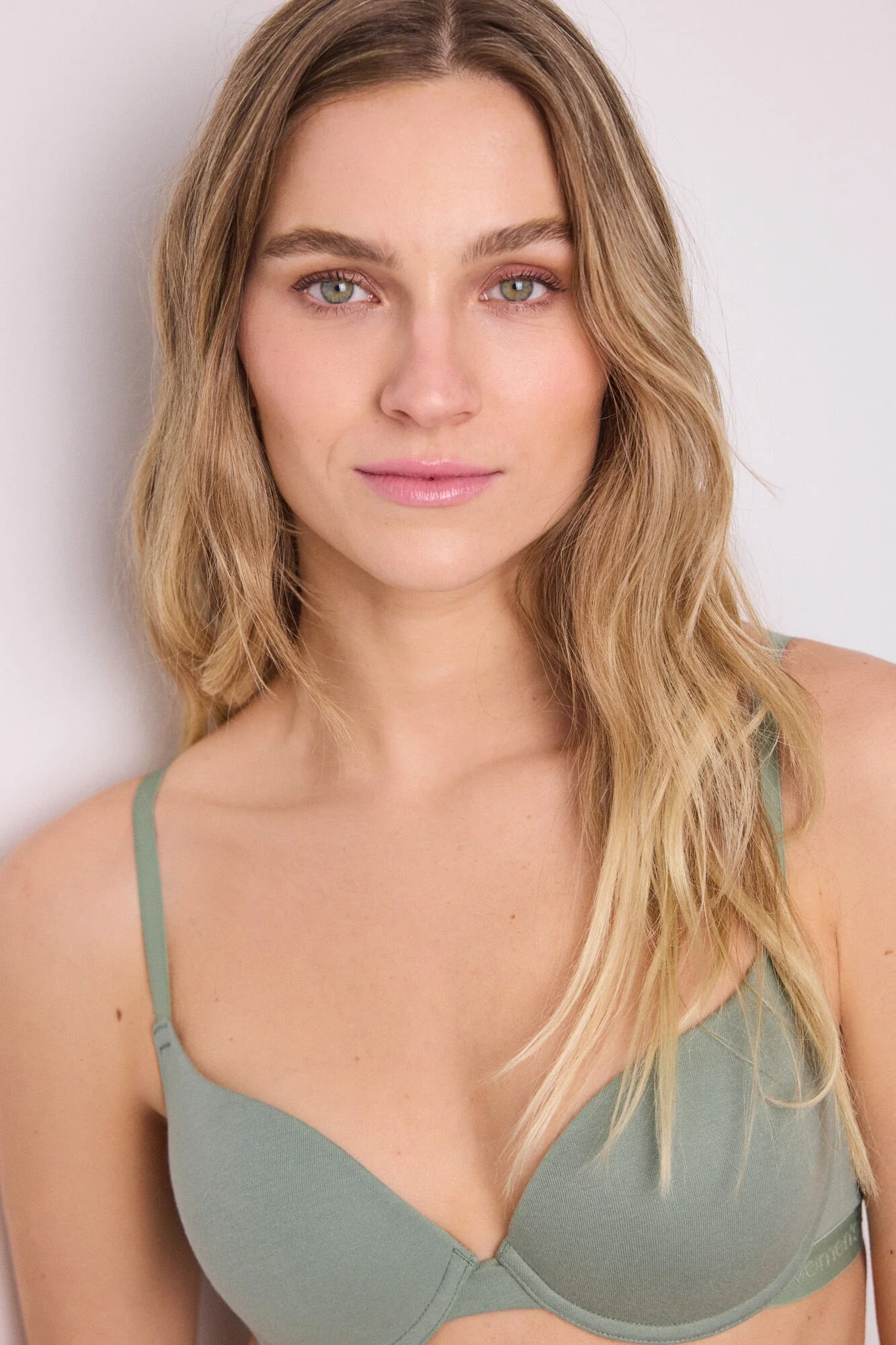 GORGEOUS push up bra in khaki cotton