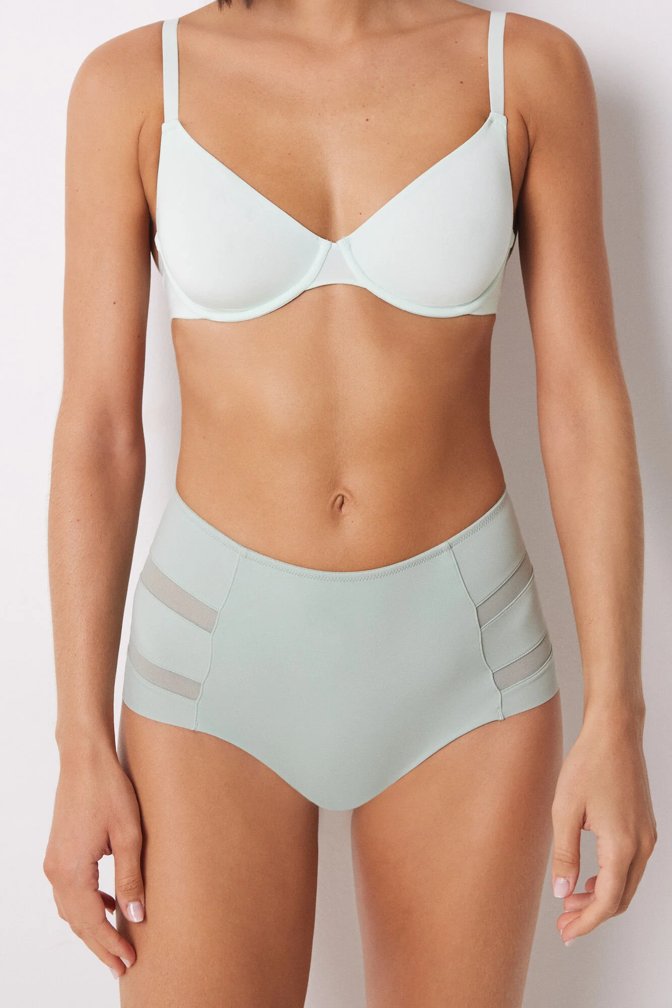 Green microfibre classic high briefs - Image 2