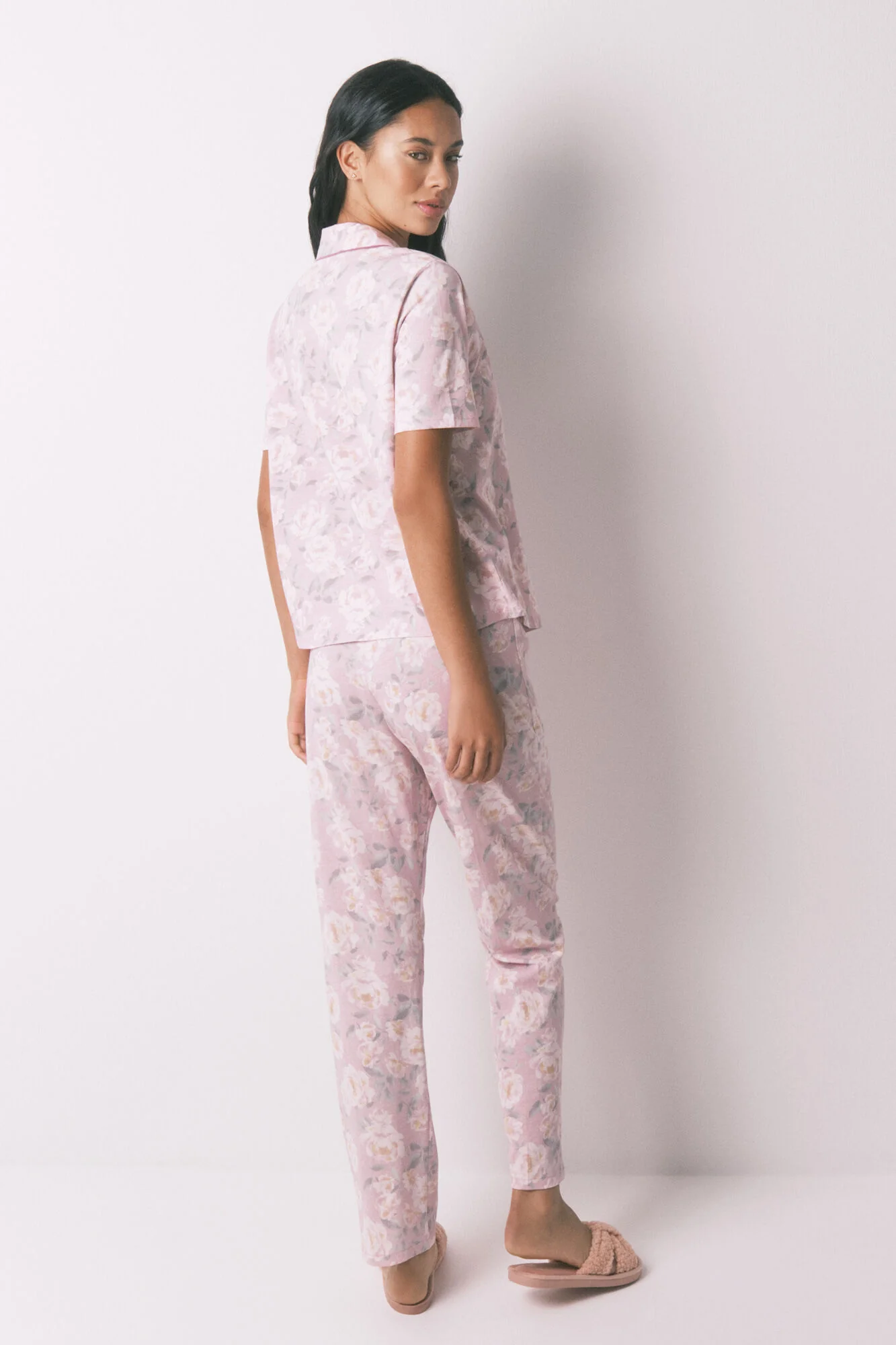 Long 100% cotton floral classic pyjamas - Image 5