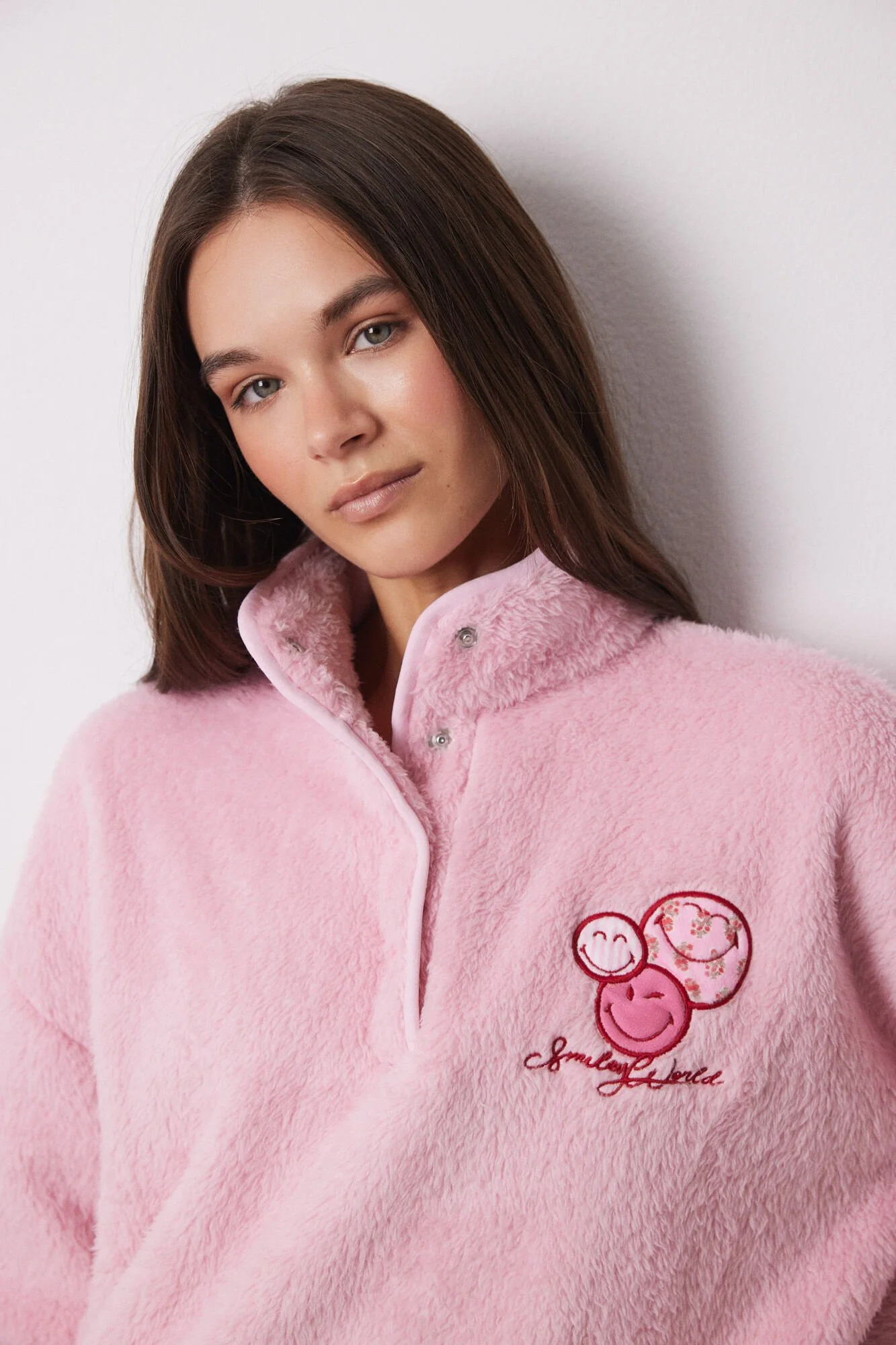 Long fleece pajamas with Smiley faces - Image 4