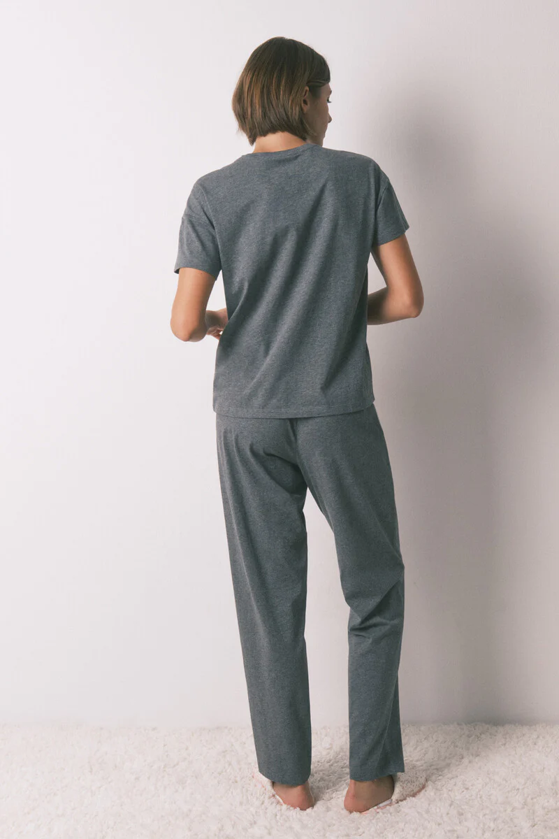 Long pyjamas 100% cotton grey Pingu - Image 2
