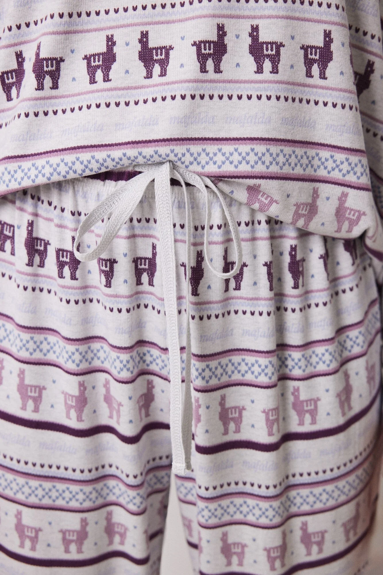 Mafalda super soft ribbed long pajamas - Image 4