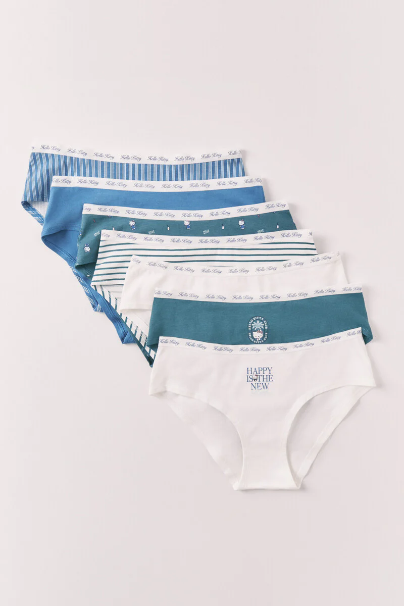 Pack of 7 cotton briefs with Hello Kitty print - Image 2