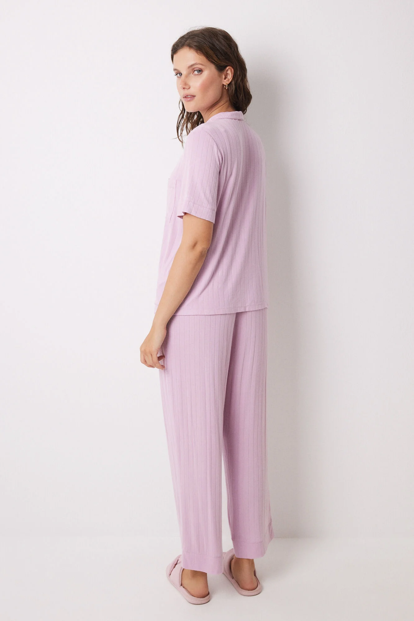 Pink Capri soft touch shirt pajamas - Image 2