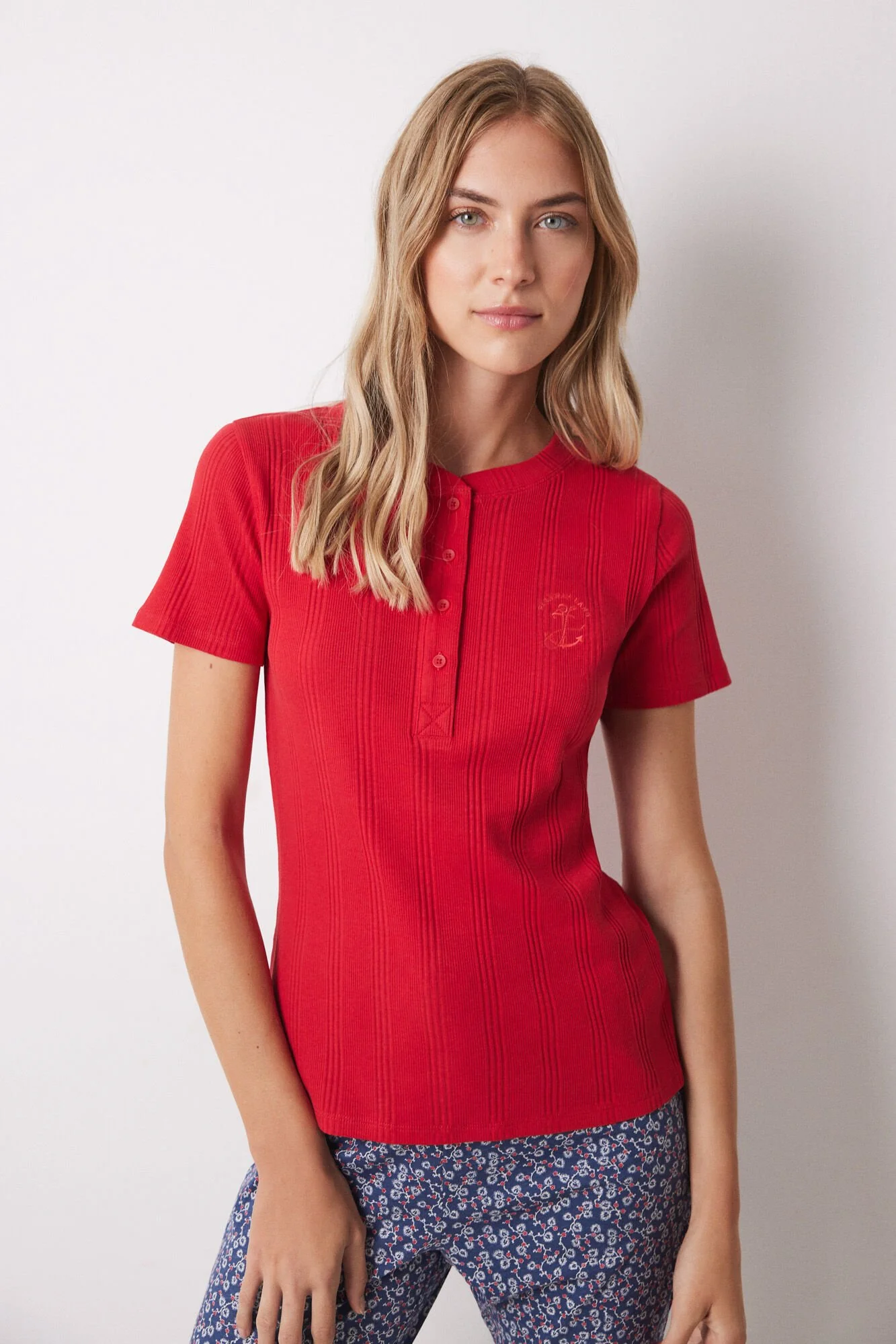 Red short sleeve cotton t-shirt - Image 4