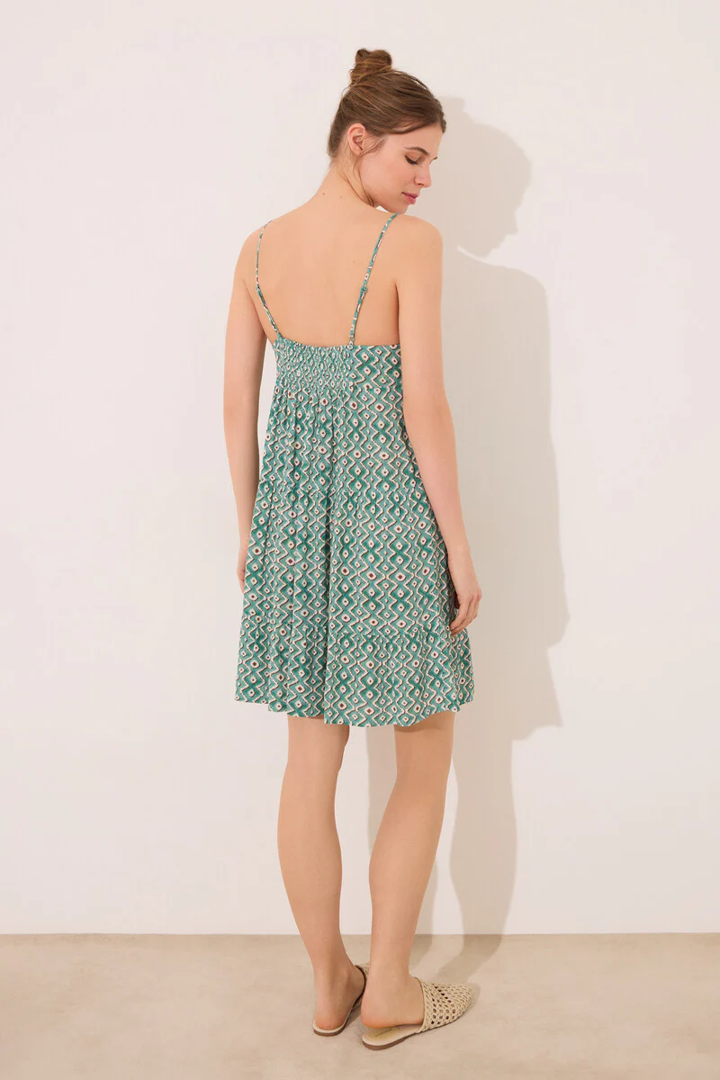 Short geometric print short dress - Image 2