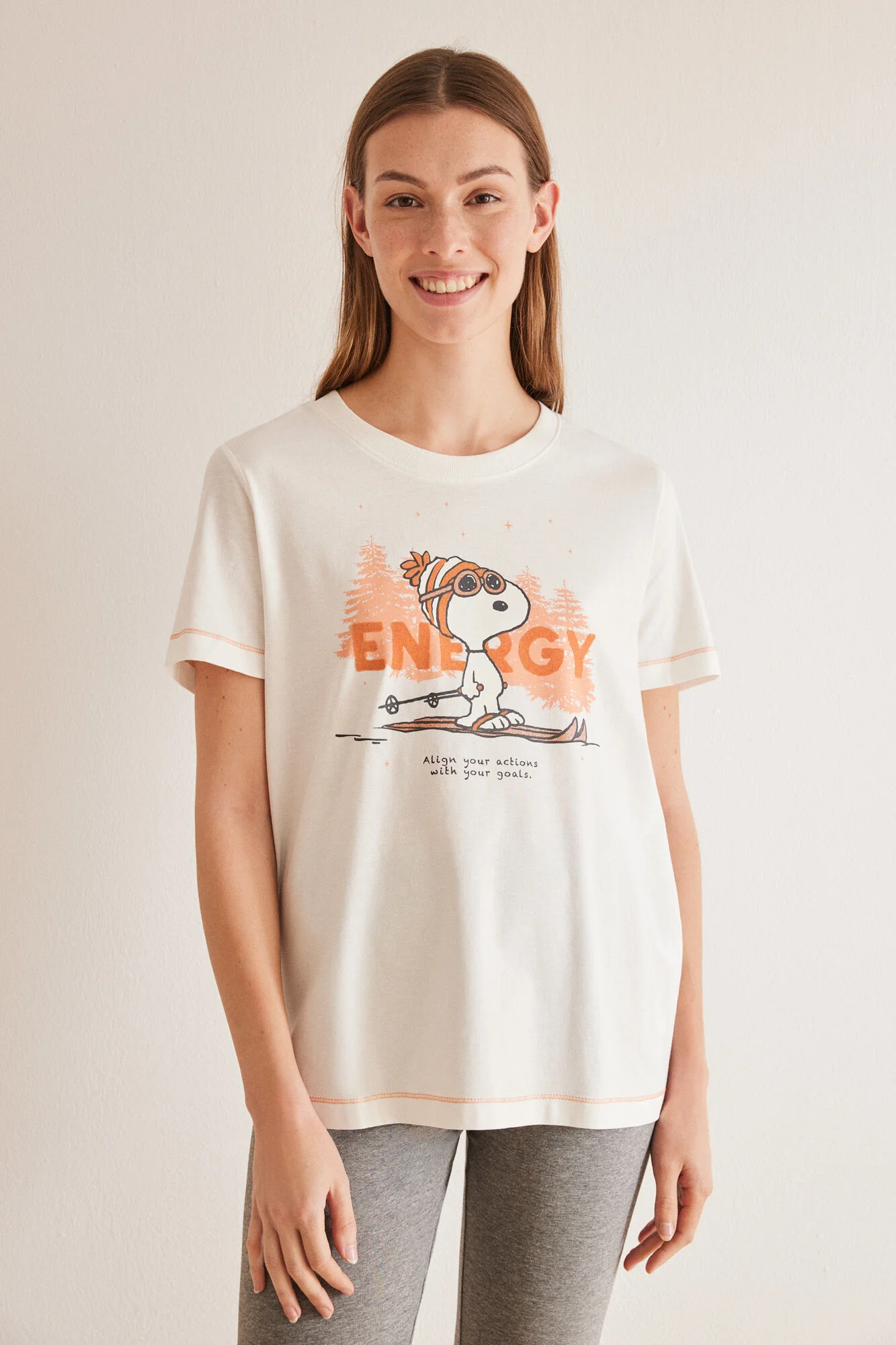 Snoopy 100% cotton pyjamas with leggings - Image 5