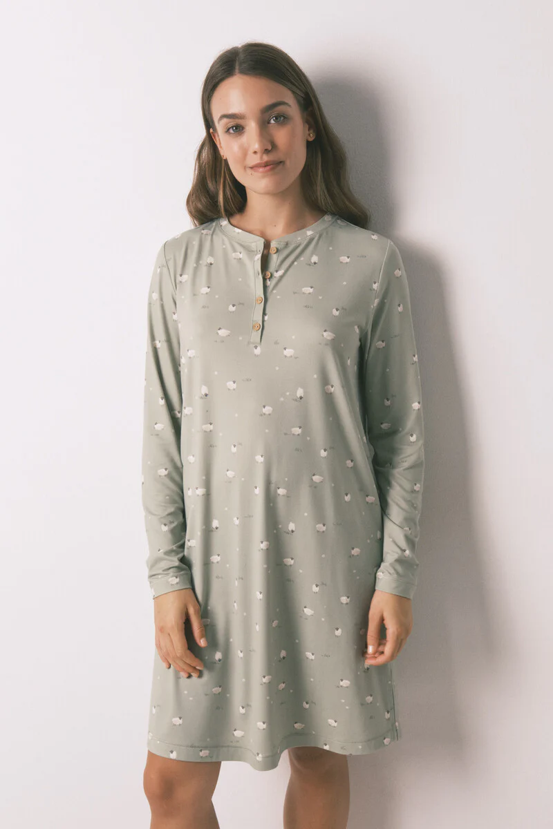 Soft short nightgown nightgown - Image 2