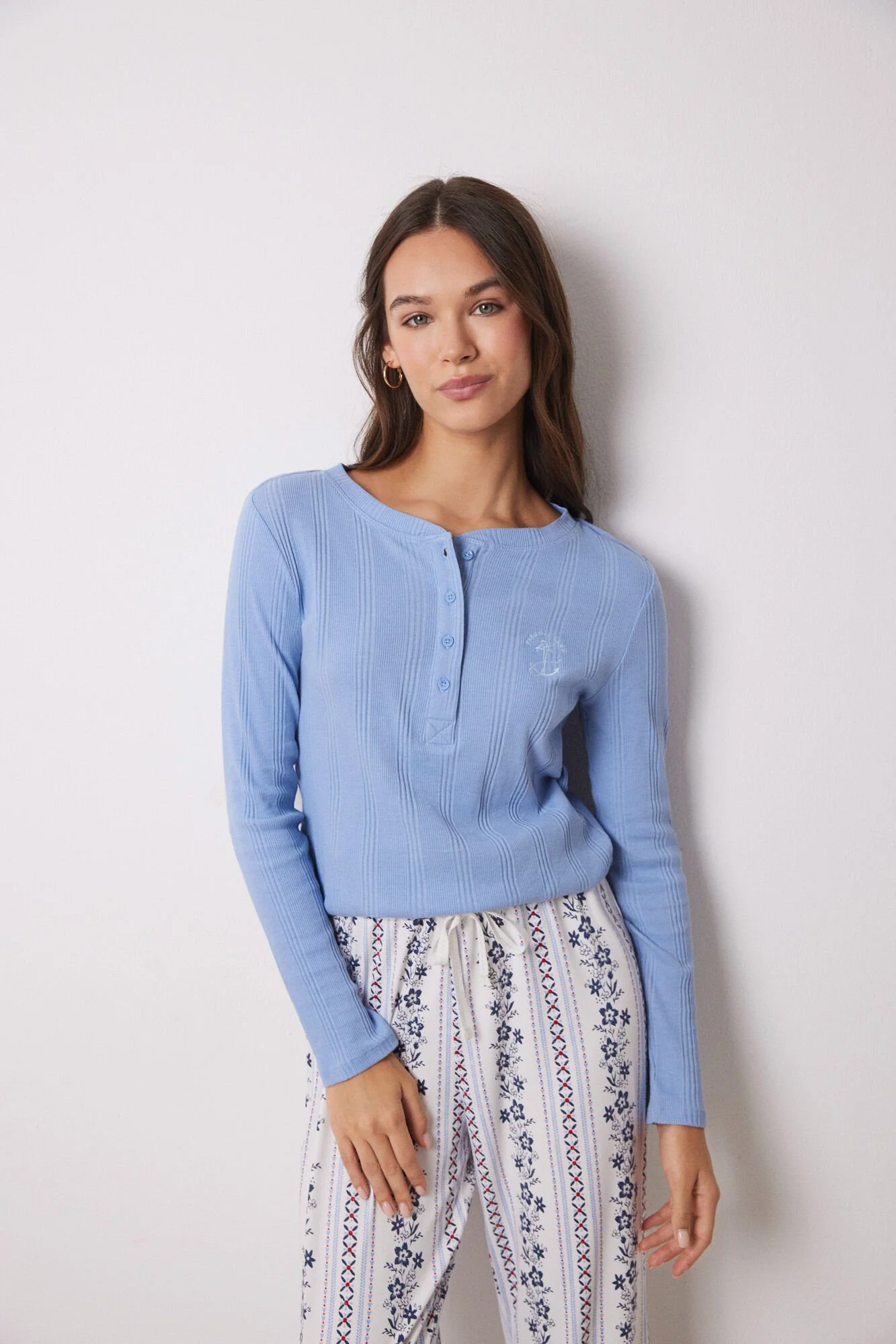 Striped flower pyjamas pants - Image 4