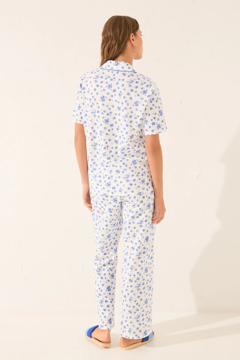 White floral classic pyjamas - Image 4