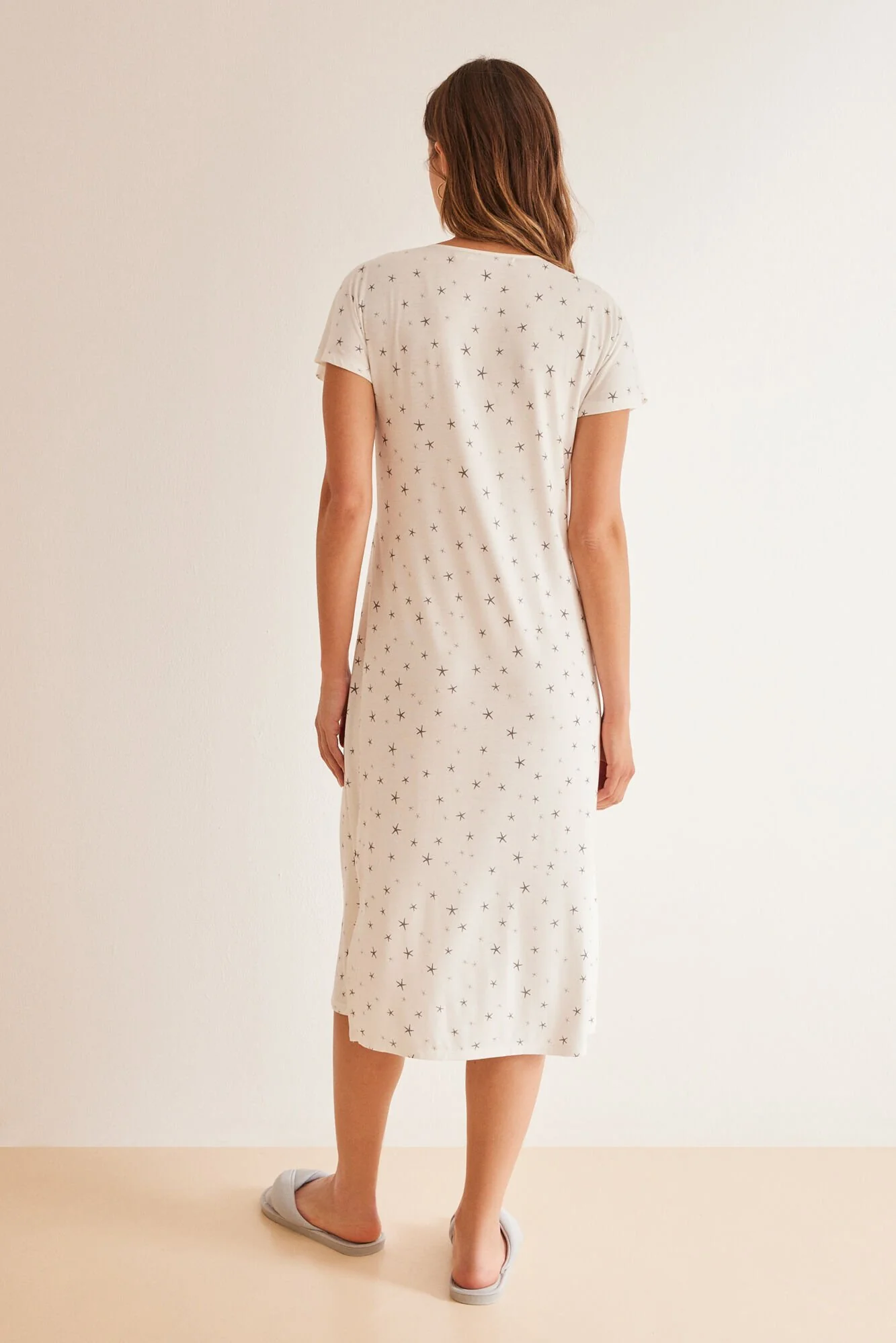 Grey star midi nightgown - Image 3